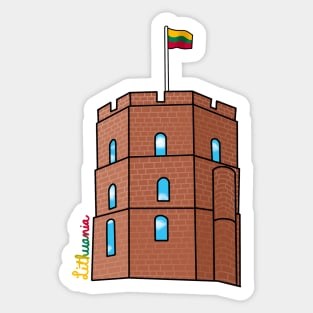 Vilnius Lithuania Castle Tower Sticker